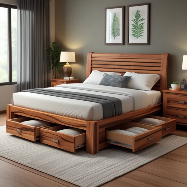 Turk Solid Wood Bed